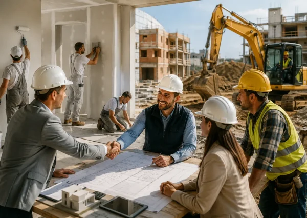 Saradnja kompanije Elvi Gradnja sa investitorom i naručiocem radova na gradilištu u Beogradu. Pružamo molerske i gipsarske radove, pomoćne radnike, iznajmljivanje mini bagera, rušenje i finalno čišćenje objekata.